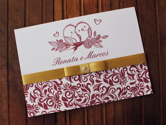 Convite Casamento - Convite 15 Anos Marsala Dourado Promocao