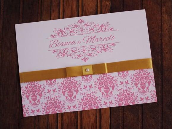 Convite Casamento - Convite 15 Anos Rosa