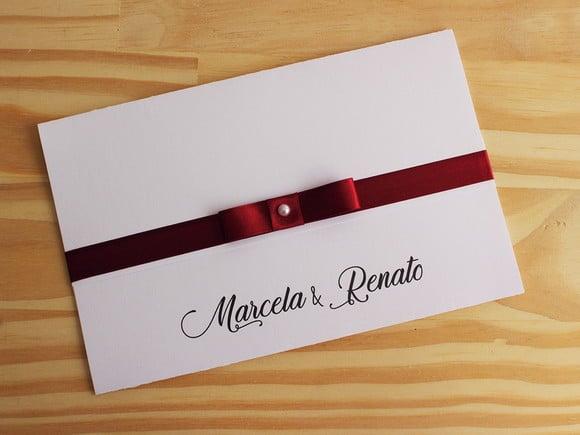 Convite Casamento 2 Dobras Vincos 15 Anos Marsala
