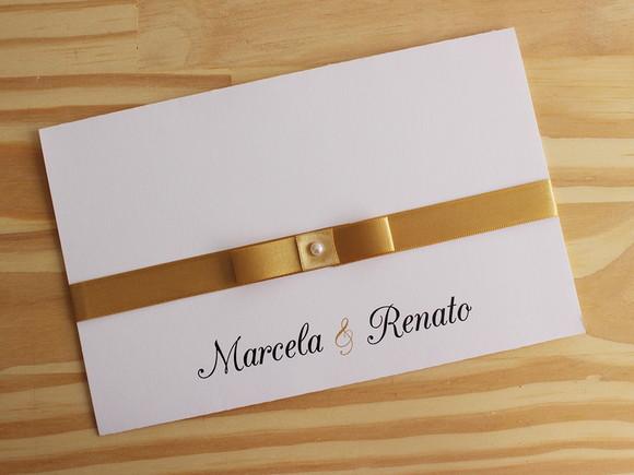 Convite Casamento 2 Dobras Vincos 15 Anos Dourado 2b