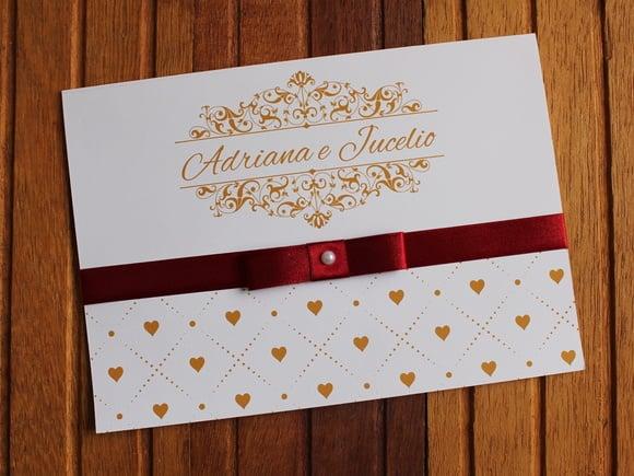 Convite Casamento Coração Vermelho Convite 15 Anos Barato