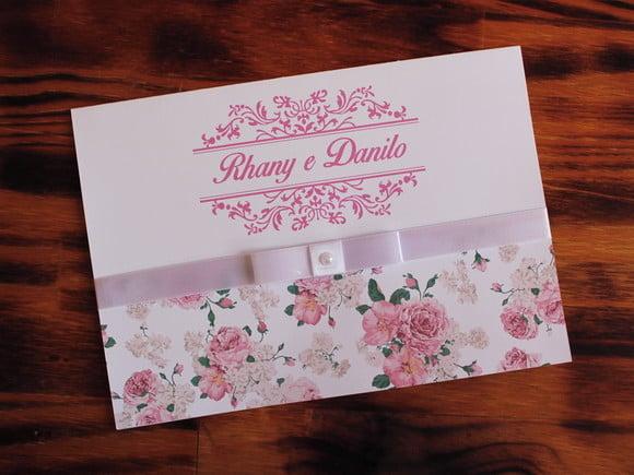 Convite Casamento Floral Barato Convite 15 Anos
