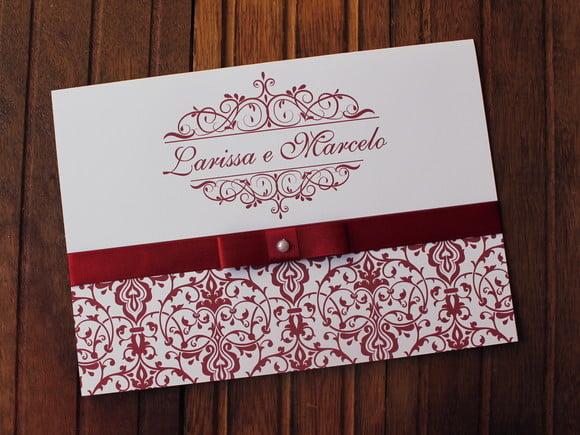 Convite Casamento Marsala Convite 15 Anos - Fita Barato