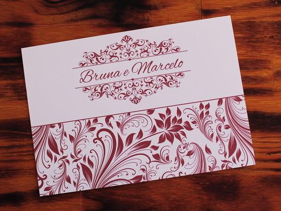 Convite Casamento Marsala Convite 15 Anos - Promoção
