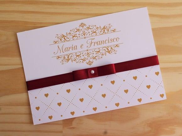 Convite Casamento Marsala Dourado Promoção 15 Anos