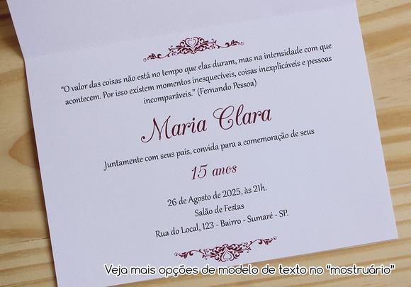 Convite Casamento Relevo Brasão Marsala