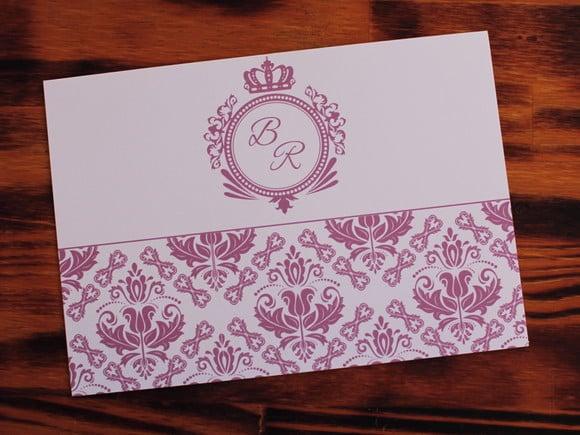 Convite Casamento Rose - Convite 15 Anos Barato Promoção