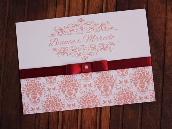 Convite Casamento Salmão Marsala Convite 15 Anos