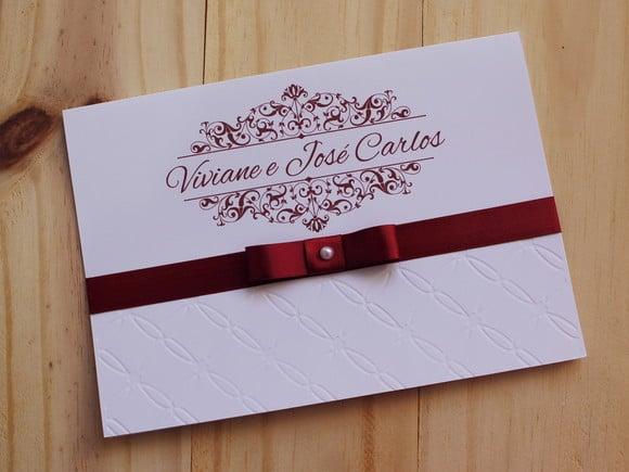 Convite Casamento Textura Marsala Relevo 15 Anos