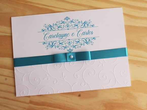 Convite Casamento Textura Relevo 15 Anos