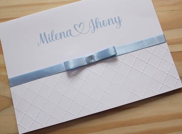 Convite de Casamento Serenity Alto Relevo 15 Anos