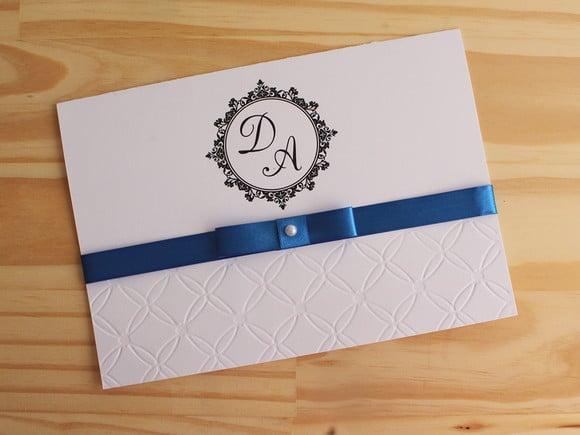 Convite de Casamento Relevo Textura Texturizado Royal