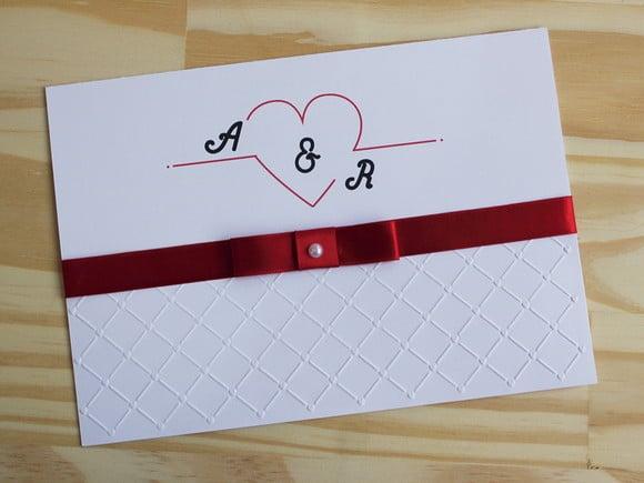 Convite para Casamento Textura Relevo Barato Promoção