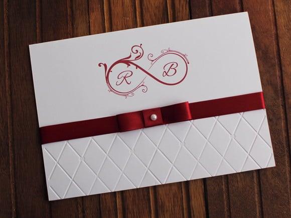 Promoção Convite Casamento Marsala - Textura Relevo