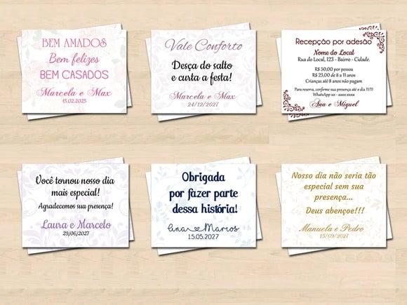 Tag para Convite Por Adesão, Lembrancinha, Bem Casado - 5x4