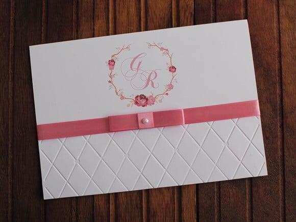 Textura Convite Casamento - Convite 15 Anos Relevo Floral