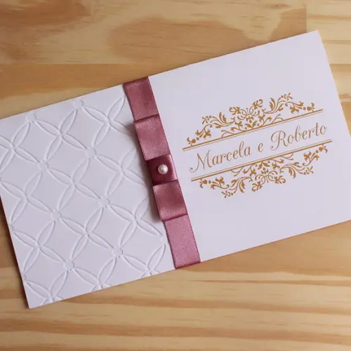 65 Convites de Casamento com 65 Tags Presente e Embalagem