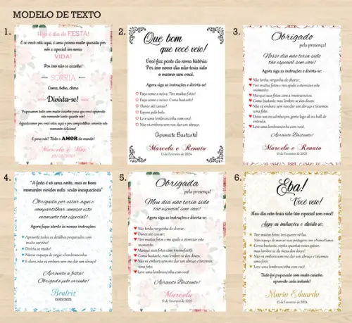 Agradecimento de Mesa para Casamento - Aniversário 15 Anos