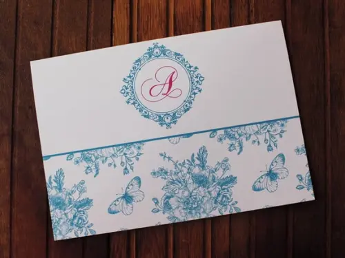 Convite 15 Anos - Convite Casamento - Borboleta Pink Jardim