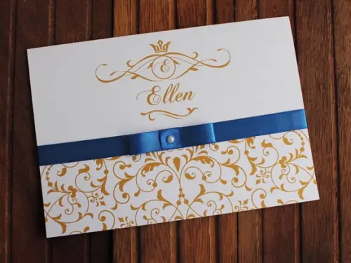 Convite 15 Anos - Convite Casamento -royal Dourado