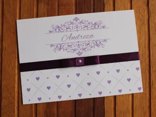 Convite 15 Anos - Convite de Casamento - 240g