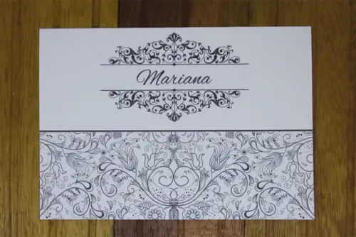 Convite 15 Anos - Convite de Casamento - 240g