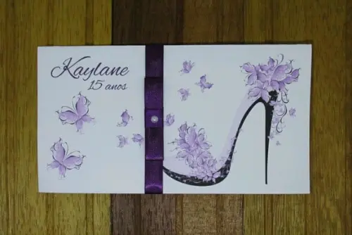 Convite 15 Anos - Convite de Casamento - 240g