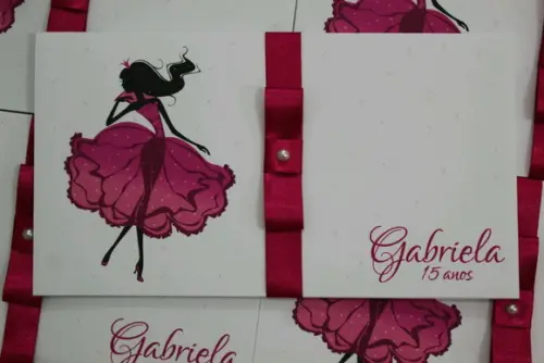 Convite 15 Anos - Convite de Casamento - 240g