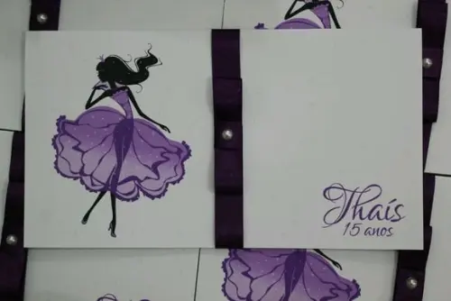 Convite 15 Anos - Convite de Casamento - 240g