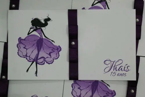 Convite 15 Anos - Convite de Casamento - 240g