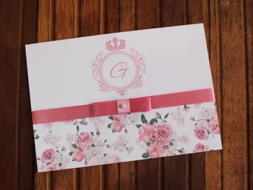 Convite 15 Anos Barato Floral Convite Casamento Rosa