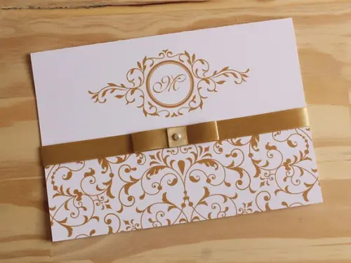 Convite 15 Anos Dourado Barato Promoção Casamento