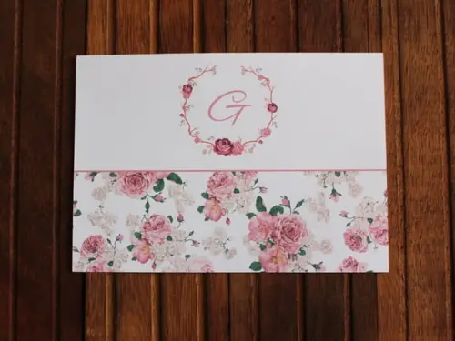 Convite 15 Anos Floral Convite de Casamento 240g