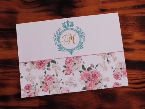 Convite 15 Anos Floral Real Barato Promoção 1 Real