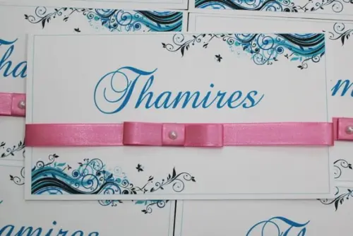 Convite 15 Anos Moderno Azul e Rosa