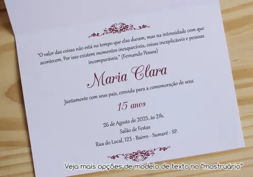 Convite 15 Anos Relevo Baile de Máscara Borboleta Lilás