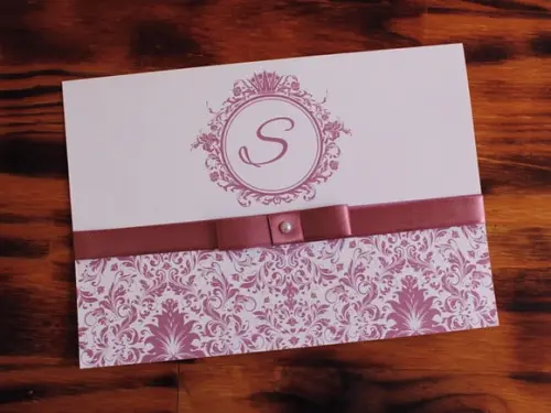 Convite 15 Anos Rose Brasão Convite Casamento