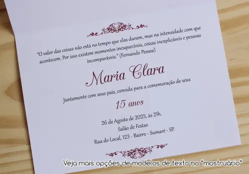 Convite 15 Anos Rose Brasão Convite Casamento