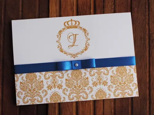 Convite 15 Anos Royal Dourado Convite Casamento Barato