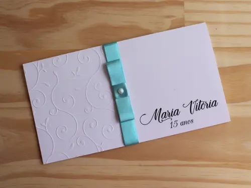 Convite 15 Anos Textura Relevo Alto Relevo Promoção