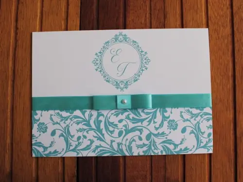 Convite Casamento - Convite 15 Anos - 240g Azul Fita