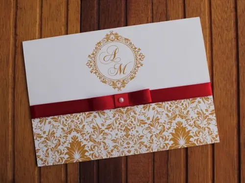 Convite Casamento - Convite 15 Anos - 240g Dourado Marsala