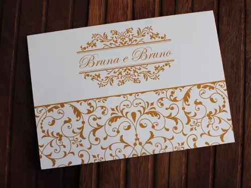 Convite Casamento - Convite 15 Anos - Dourado Promoção