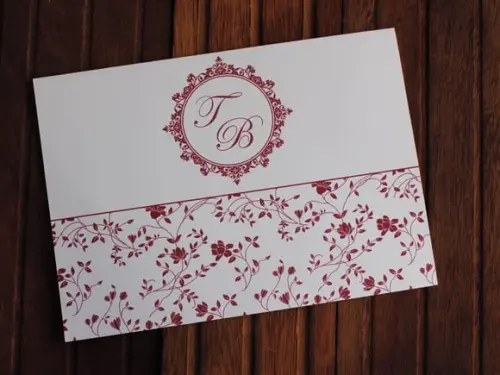 Convite Casamento - Convite 15 Anos - Floral Marsala