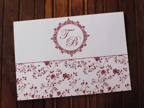 Convite Casamento - Convite 15 Anos - Floral Marsala Barato