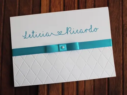Convite Casamento - Convite 15 Anos - Textura Relevo