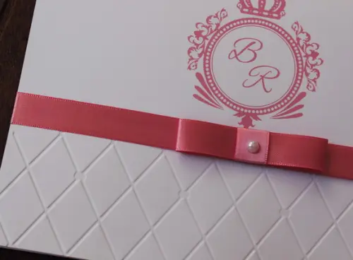 Convite Casamento - Convite 15 Anos - Textura Relevo Rosa 59