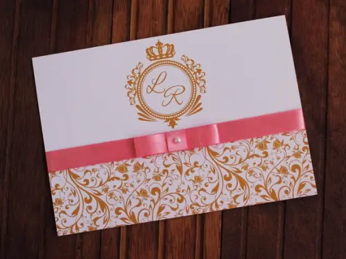 Convite Casamento - Convite 15 Anos Dourado