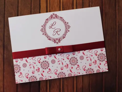 Convite Casamento - Convite 15 Anos Floral Marsala Promoção