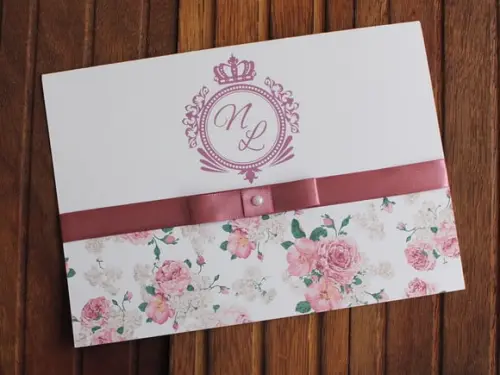 Convite Casamento - Convite 15 Anos Floral Rose
